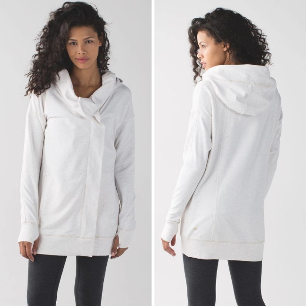 Lululemon Wrap Up Jacket 8 Asymmetrical Oversized Hoodie Full Zip Long Sleeve